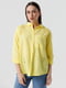 Жовта бавовняна сорочка на гудзиках | 6831384