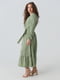 Сукня з поясом літня зелена в квітковий принт | 6831416 | фото 6
