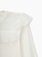 Блуза молочного кольору, декорована мереживом | 6831585 | фото 10