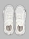 Білі кросівки з принтом та застібкою-липучкою | 6831613 | фото 8