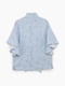 Блуза бірозового кольору з коміром-стійкою, оздобленим рюшею | 6831758 | фото 3