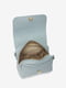 Голубая кожаная сумка через плечо на клапане | 6831865 | фото 4