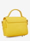 Желтая кожаная сумка через плечо на клапане | 6831866 | фото 3
