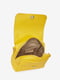 Желтая кожаная сумка через плечо на клапане | 6831866 | фото 4
