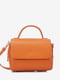 Оранжевая кожаная сумка через плечо на клапане | 6831869 | фото 2