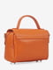Оранжевая кожаная сумка через плечо на клапане | 6831869 | фото 3