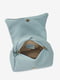 Голубая кожаная сумка через плечо на клапане | 6831894 | фото 4