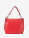 Шкіряна червона сумка шопер | 6831955 | фото 2