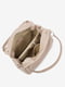Шкіряна сумка шопер на блискавці пудрового кольору | 6831959 | фото 4
