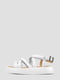 Шкіряні білі сандалії на щільній підошві | 6831967 | фото 3