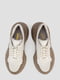 Кожаные бело-коричневые кроссовки | 6831969 | фото 6