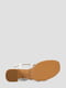 Кожаные белые босоножки на широком каблуке | 6831970 | фото 2