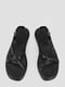Шкіряні чорні сандалії з плоскою підошвою | 6831993 | фото 6