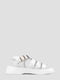 Кожаные белые сандалии | 6831996 | фото 7