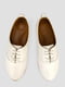 Шкіряні білі туфлі на шнурівці | 6832001 | фото 6