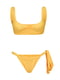 Темно-желтый раздельный купальник: бюстгальтер и трусы с завязками | 6832305 | фото 2