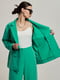 Класичний зелений оверсайз костюм: жакет і штани | 6832283 | фото 3