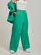 Класичний зелений оверсайз костюм: жакет і штани | 6832283 | фото 4