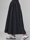 Длинная черная юбка А-силуэта с резинкой на талии | 6832750 | фото 5