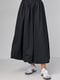 Длинная черная юбка А-силуэта с резинкой на талии | 6832750 | фото 6