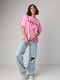 Рожева футболка oversize з написом Vogue | 6832754 | фото 3