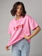 Рожева футболка oversize з написом Vogue | 6832754 | фото 5