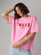 Рожева футболка oversize з написом Vogue | 6832754 | фото 7