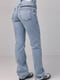 Прямые голубые джинсы с молниями | 6832774 | фото 2