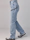 Прямые голубые джинсы с молниями | 6832774 | фото 5