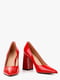 Червоні шкіряні туфлі на підборах | 6833060 | фото 4
