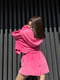Рожевий оверсайз костюм: кофта та шорти | 6833543 | фото 2