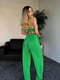 Зелений костюм-трійка в рубчик: топ, сорочка та штани | 6833556 | фото 3