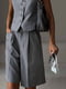 Сірий костюм-дійка: жилет та шорти-бермуди | 6833573 | фото 3