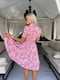 Рожева сукня вільного фасону в квітковий принт | 6833602 | фото 4