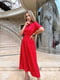 Червона сукня-міді в квітковий принт | 6833604 | фото 2