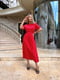 Червона сукня-міді в квітковий принт | 6833604 | фото 3