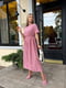 Рожева сукня-міді в квітковий принт | 6833605 | фото 3