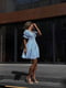 Блакитна сукня А-силуету в квітковий принт | 6833630 | фото 5