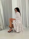 Коротка біла сукня вільного фасону в квітковий принт | 6833661 | фото 3