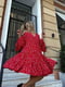 Коротка червона сукня вільного фасону в квітковий принт | 6833662 | фото 2