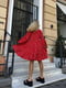 Коротка червона сукня вільного фасону в квітковий принт | 6833662 | фото 3