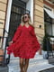 Коротка червона сукня вільного фасону в квітковий принт | 6833662 | фото 4