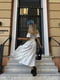Муслінова біла сукня-міді із зав’язкою на ліфі | 6833679 | фото 6