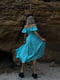 Муслінова сукня-міді м’ятного кольору із зав’язкою на ліфі | 6833681 | фото 6