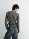 Сіра джинсова куртка-сорочка на запах | 6775768 | фото 3