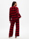 Красная пижама в клетку: рубашка и брюки | 6833798 | фото 2