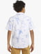 Хлопковая бело-голубая рубашка с принтом тай-дай | 6833825 | фото 2