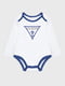 Дитячий набір Unisex Soft Chenille Logo 3 Piece Set: боді біле з принтом, синя толстовка та штани | 6833914 | фото 10