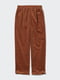 Вельветові коричневі штани вільного крою | 6833956 | фото 2