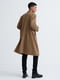 Теплое коричневое длинное пальто из полушерсти | 6833957 | фото 10